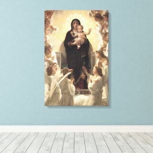 Victorian Angels, Regina Angelorum by Bouguereau Canvas Print