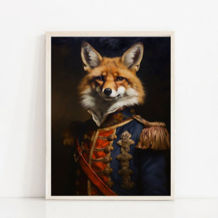 Victorian Animal Portrait, Dressed Animal Art, Roy Poster
