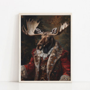 Victorian Animal Portrait, Dressed Animal Art, Roy Poster