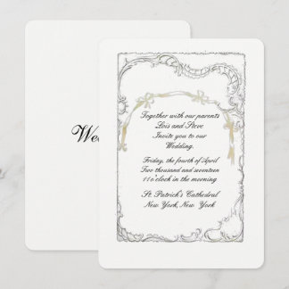 Victorian Antique Wedding Invitation