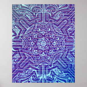Victorian Arabesque, IDALIS - Black Light Poster