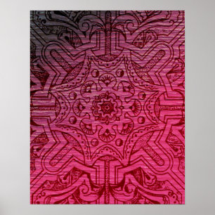 Victorian Arabesque, IDALIS - Claret Poster