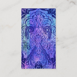 Victorian Arabesque, KASBAH - Navy & Cyan Business Card