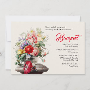 Victorian Arrangement Banquet Dinner Invitation