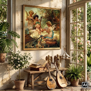 Victorian Art, Musician Angels by Hans Zatzka Poster