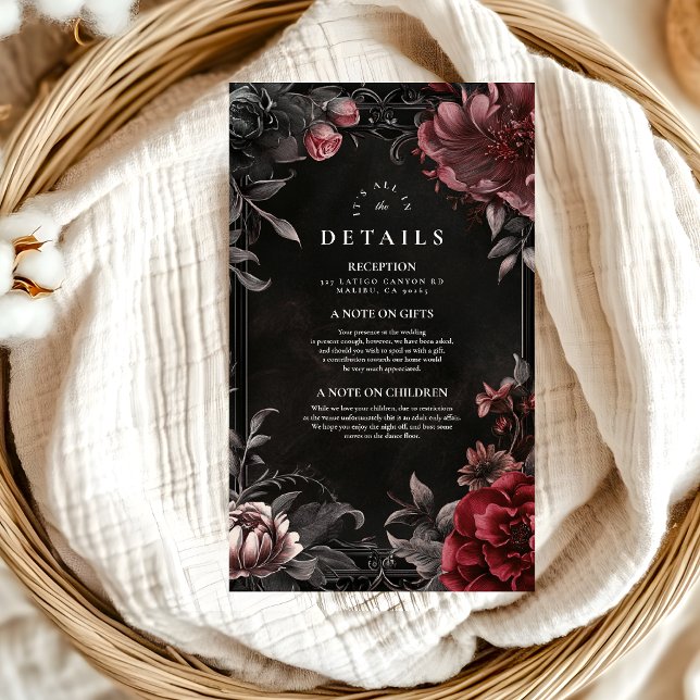 Victorian Art Nouveau Floral Wedding  Enclosure Card (Creator Uploaded)