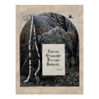 Victorian Art Poem Yeats "The Stolen Child" Glossy