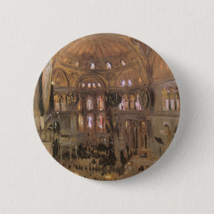 Victorian Art, Sketch of Santa Sophia by Sargent 6 Cm Round Badge