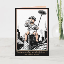 Victorian Baby Chimney Sweep. Funny baby card