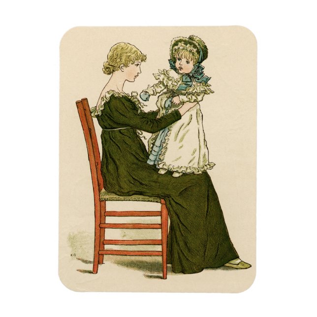 Victorian Baby Greenaway Mother Magnet (Vertical)