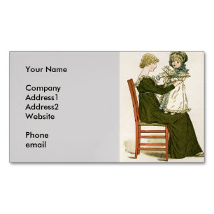 Victorian Baby Greenaway Mother Magnetic Business Card