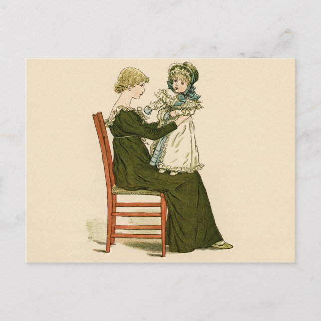 Victorian Baby Greenaway Mother Postcard (Front)