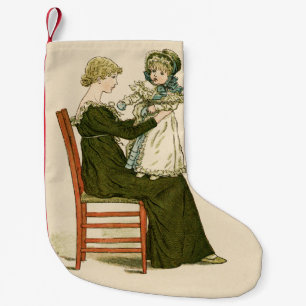 Victorian Baby Greenaway Mother Small Christmas Stocking