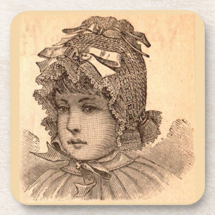 Victorian baby print coaster
