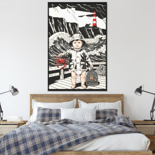 Victorian Baby Sea Fisherman Canvas Print