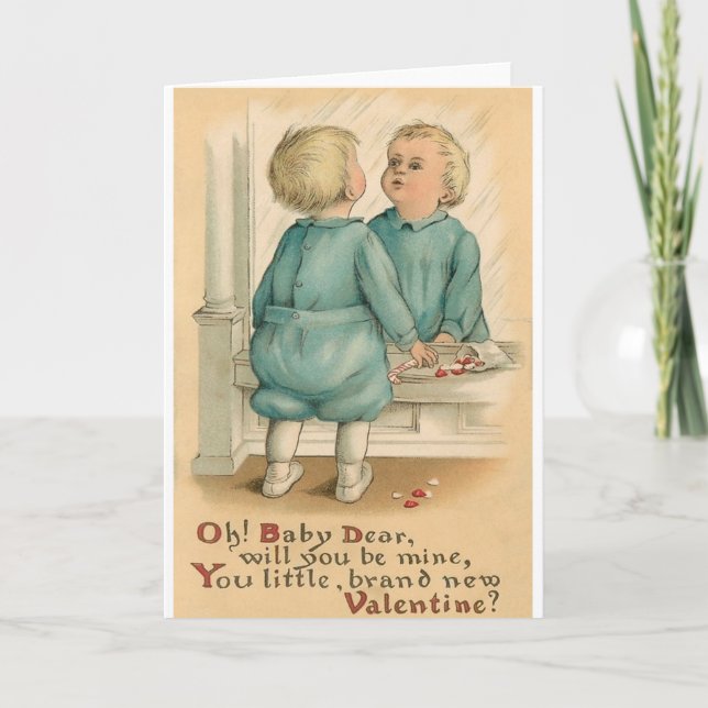 Victorian Baby's First Valentine Greeting Card (Front)
