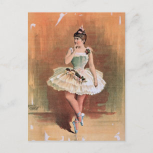 Victorian ballerina (1890) postcard
