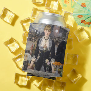 Victorian Barmaid Girl at Folies Bergere, France Can Cooler