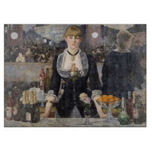 Victorian Barmaid Girl at Folies Bergere, France Cutting Board