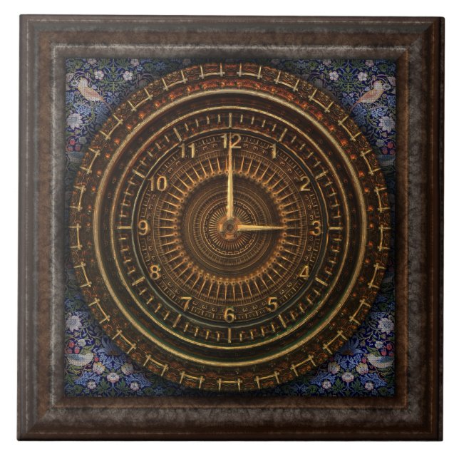 Victorian baroque clock tile (Front)