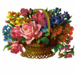 Victorian Basket of Flowers Photo ... Standing Photo Sculpture<br><div class="desc">Brighten a dark corner in your house -- or your windowless desk at work -- with a bright basket of flowers that never needs to be watered and never needs sunlight. This generously sized (NOTE: 10" wide x 7.25" high; see photo at the beginning of this description. The next larger...</div>