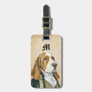 Victorian Basset Hound Dog Luggage Tags