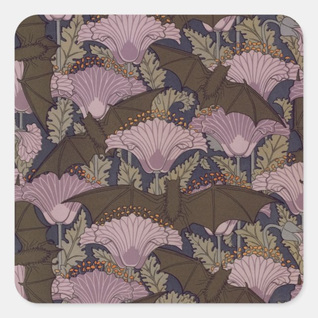 Victorian Bat  Square Sticker (Front)