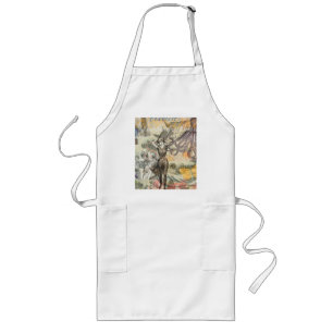Victorian Bathing Beauty Kraken Vintage Surrealism Long Apron