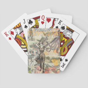 Victorian Bathing Beauty Kraken Vintage Surrealism Playing Cards