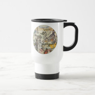 Victorian Bathing Beauty Kraken Vintage Surrealism Travel Mug
