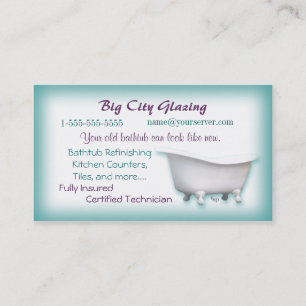 Victorian Bathtub Business card- customise Card