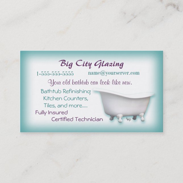 Victorian Bathtub Business card- customise Card (Front)