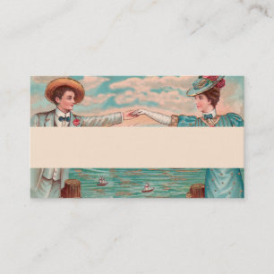 Victorian Beach Love Dressy Ocean Wedding Couple Business Card