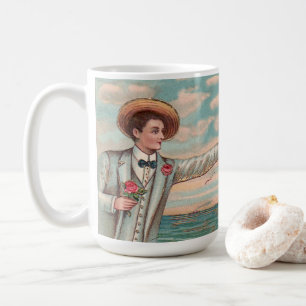 Victorian Beach Love Dressy Ocean Wedding Couple Coffee Mug