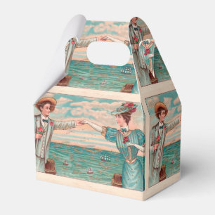 Victorian Beach Love Dressy Ocean Wedding Couple Favour Box
