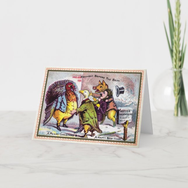 Victorian Beak Holiday Card (Front)