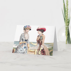 Victorian Beauties at the Beach - Greeting Card
