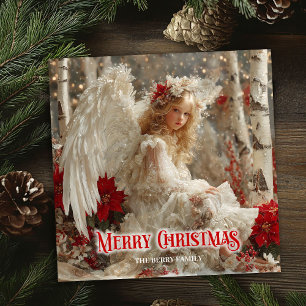 Victorian beautiful angel editable greeting card