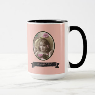 VICTORIAN BEAUTIFUL GIRL MUG