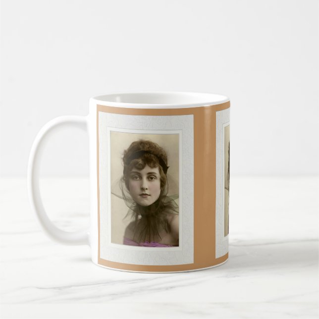 Victorian beauty intense look netting pink top coffee mug (Left)