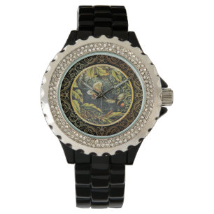 Victorian Bee and Butterfly in Spider Web Watch
