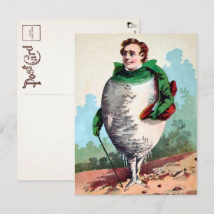 Victorian Beet Man Postcard 