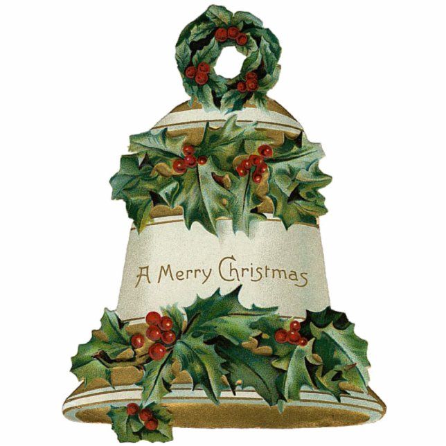 Victorian Bell Christmas Ornament Photo Sculpture Decoration (Front)