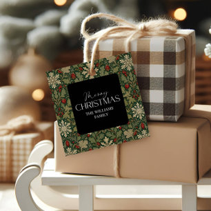 Victorian Berries Dark Botanical Christmas Gothic Favour Tags