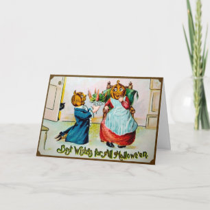 Victorian Best Wishes Halloween Card