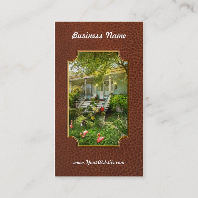 Victorian - Bevidere NJ - Flamingoes roost Business Card (Front)
