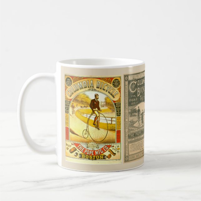 Victorian bicycle advertisements coffee mug (Left)