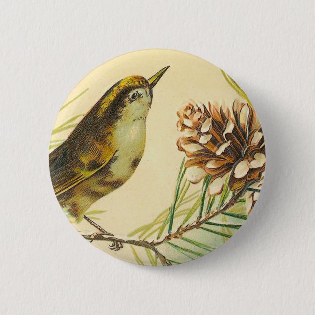 Victorian Bird Button (Front)