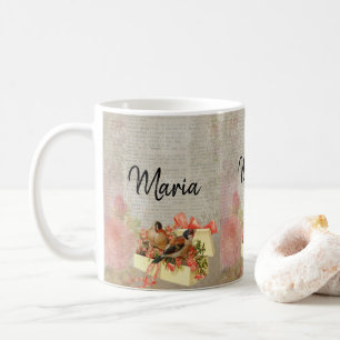 Victorian Bird Floral Mug