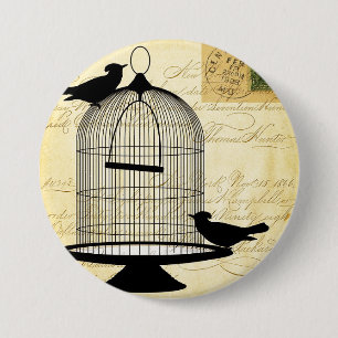 Victorian Birdcage 7.5 Cm Round Badge